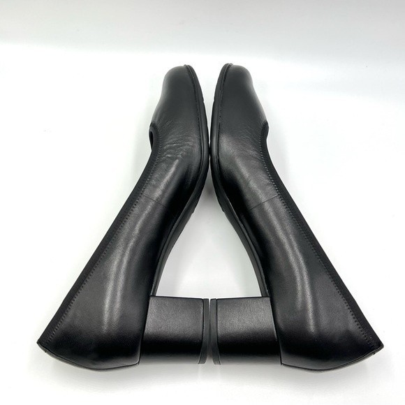 8D 8W 8 WIDE WIDTH Aravon Womens Classic Career Dress Black Leather Pumps Heels - Picture 9 of 15